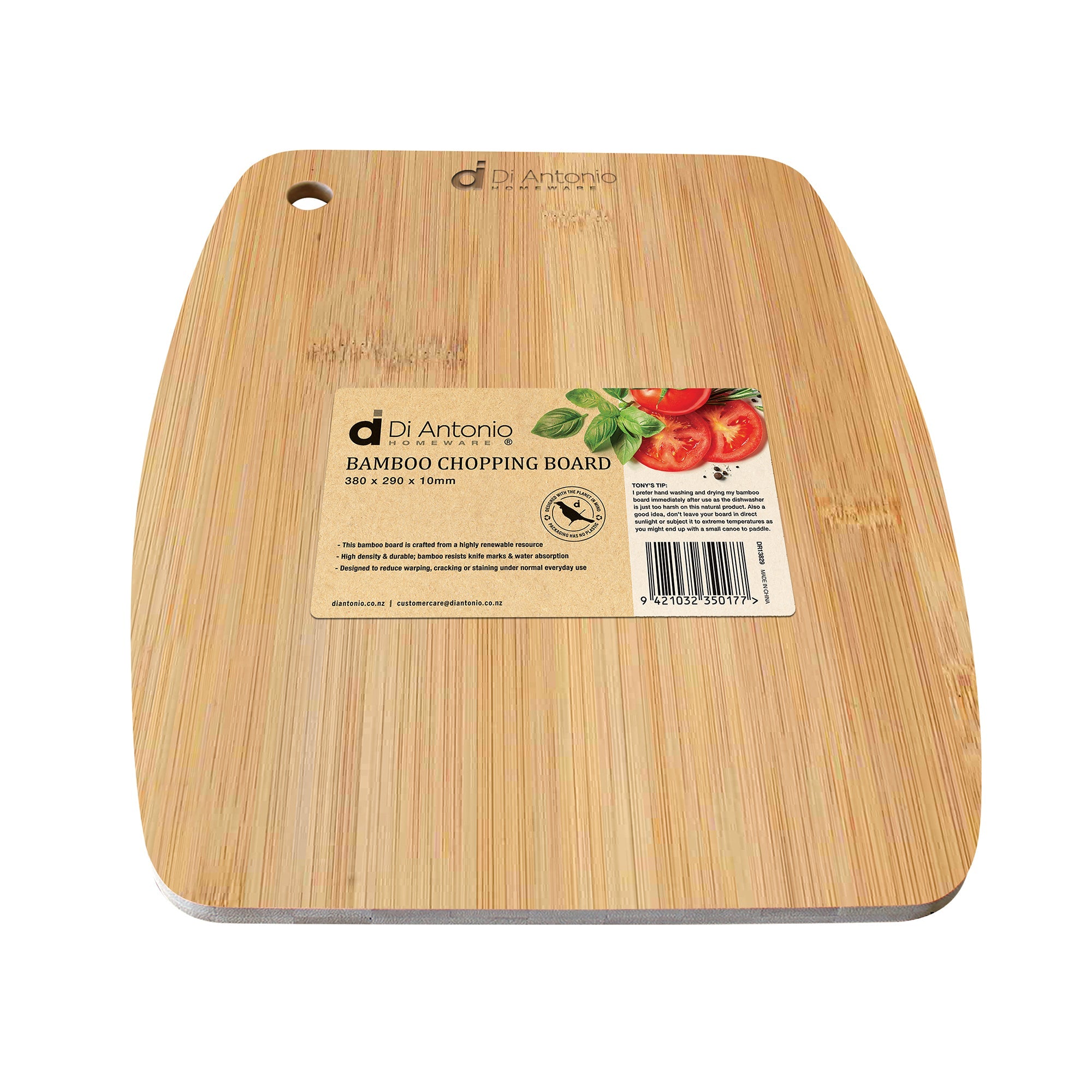 Chopping Board 380x290x10mm Bamboo
