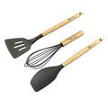 Utensil Set 3pce Bamboo with Silicone Heads