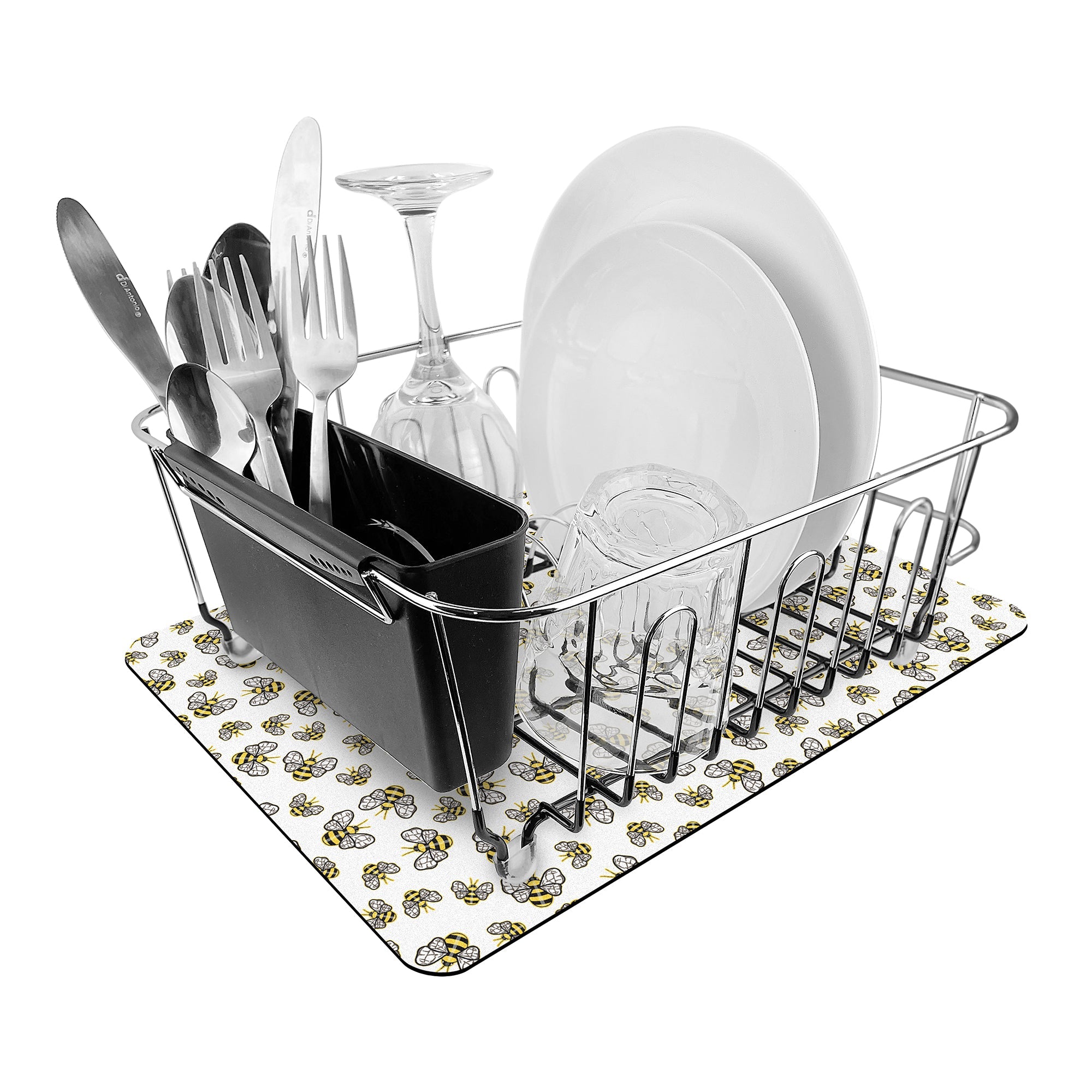 Dish Mat Quick Dry 510x380mm Bees