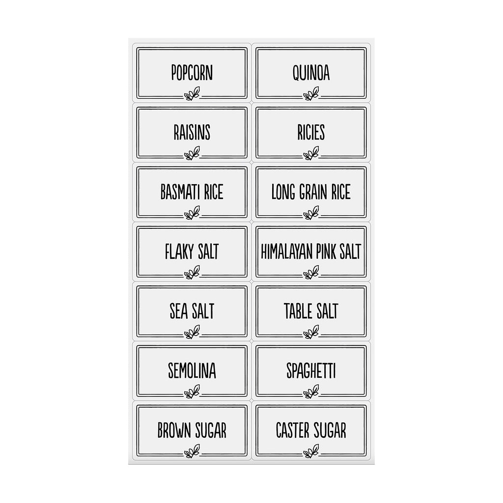 Di Antonio Pantry Labels Set of 56 White