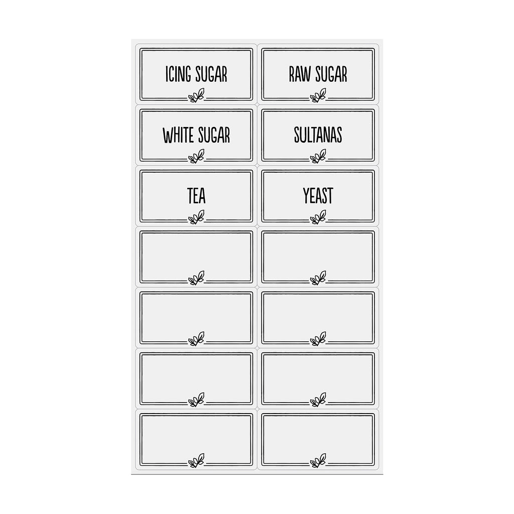Di Antonio Pantry Labels Set of 56 White