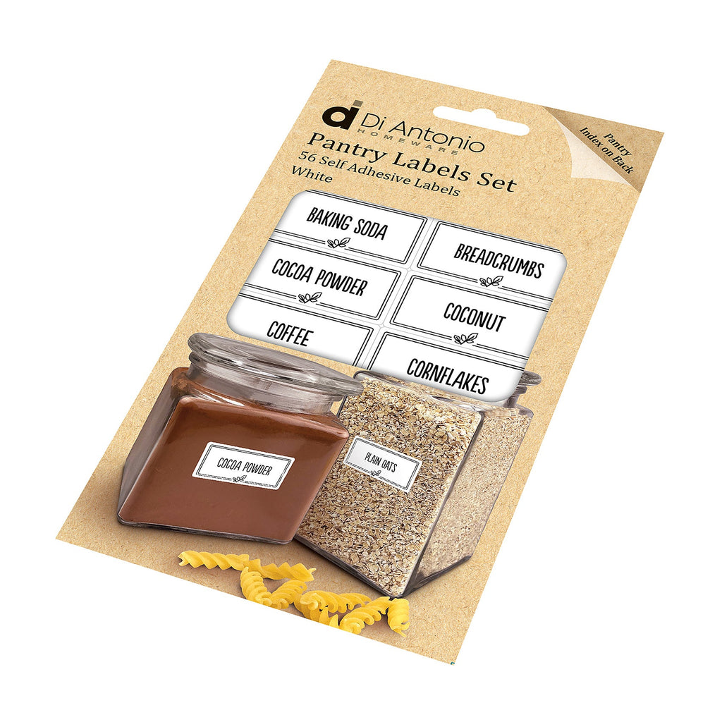 Di Antonio Pantry Labels Set of 56 White