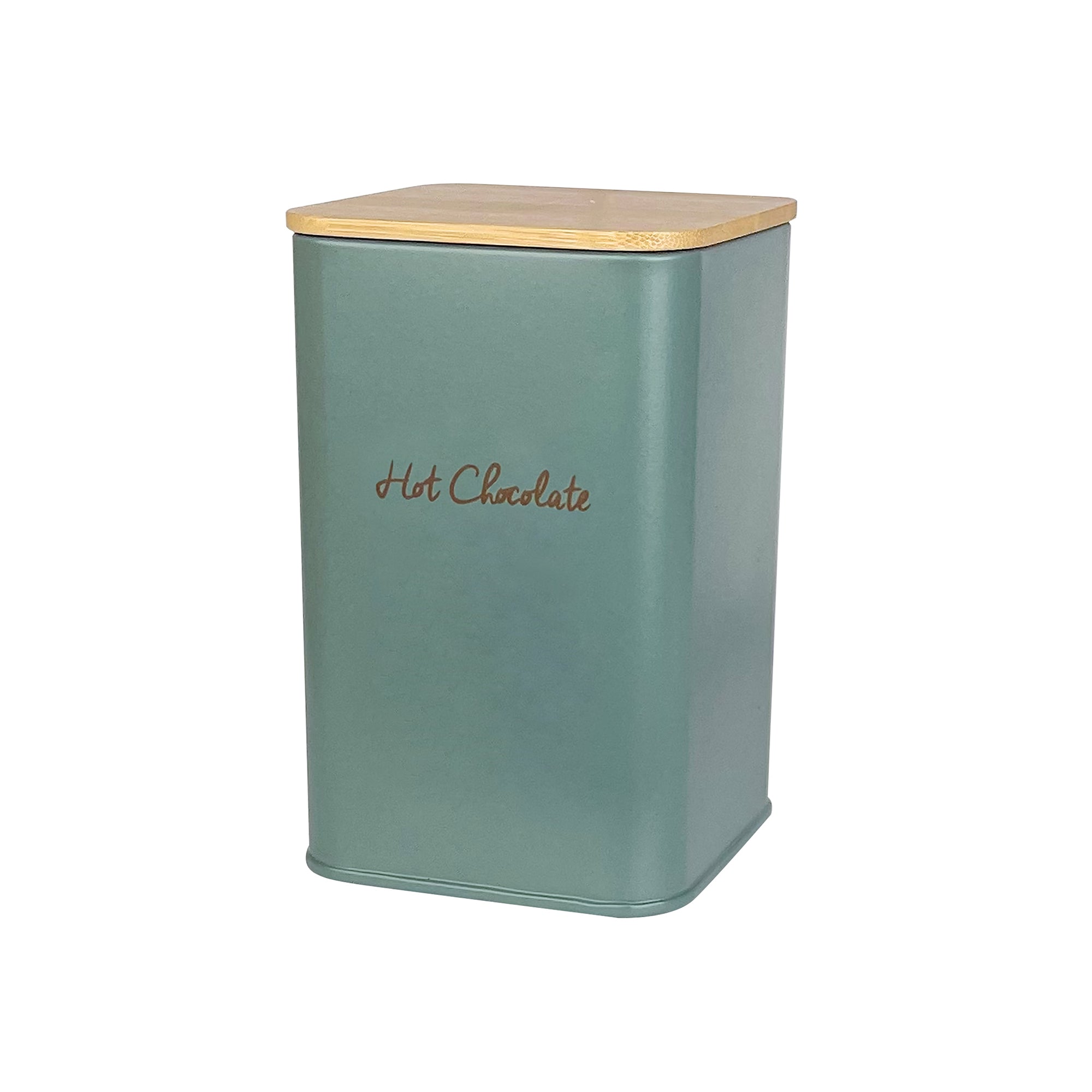 Storage Jar Hot Chocolate 140x95mm Square Sage Green