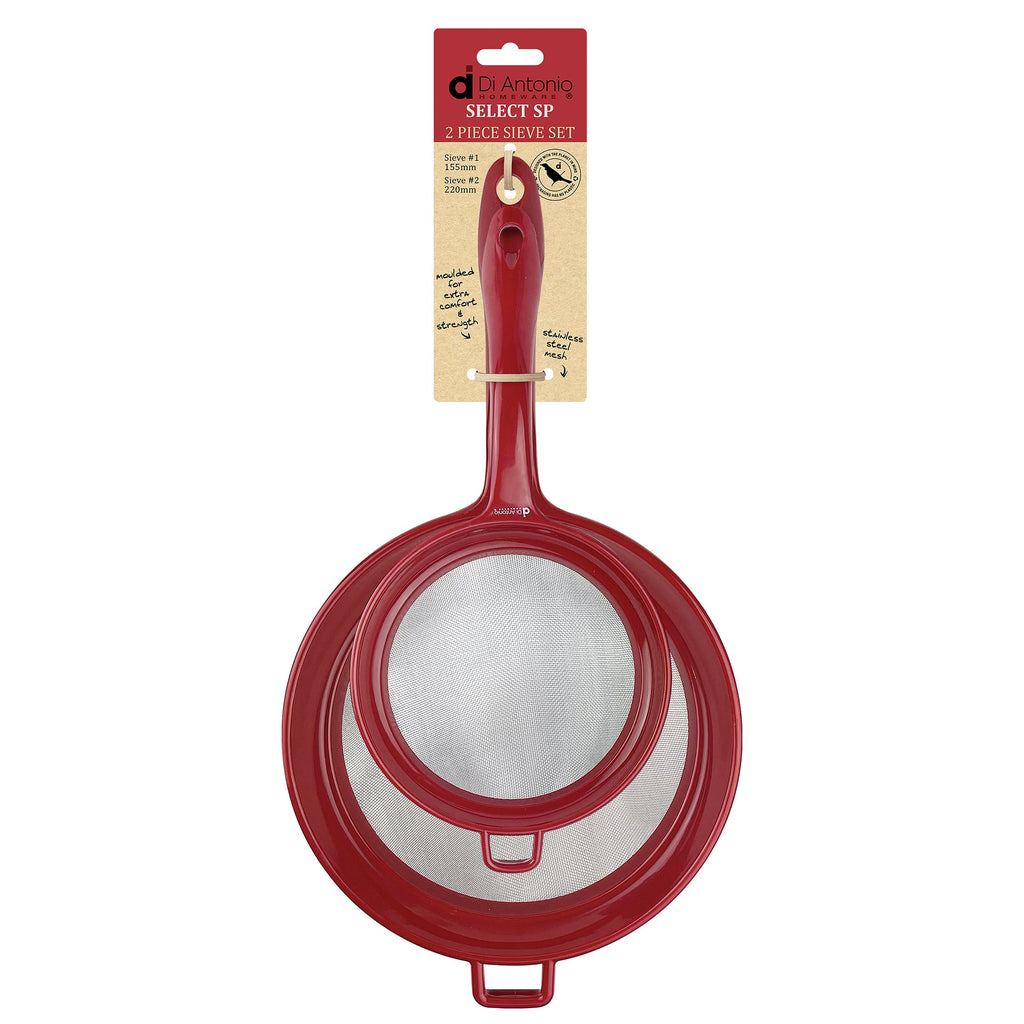 Sieve Set 2 Pce 220mm & 155mm Red