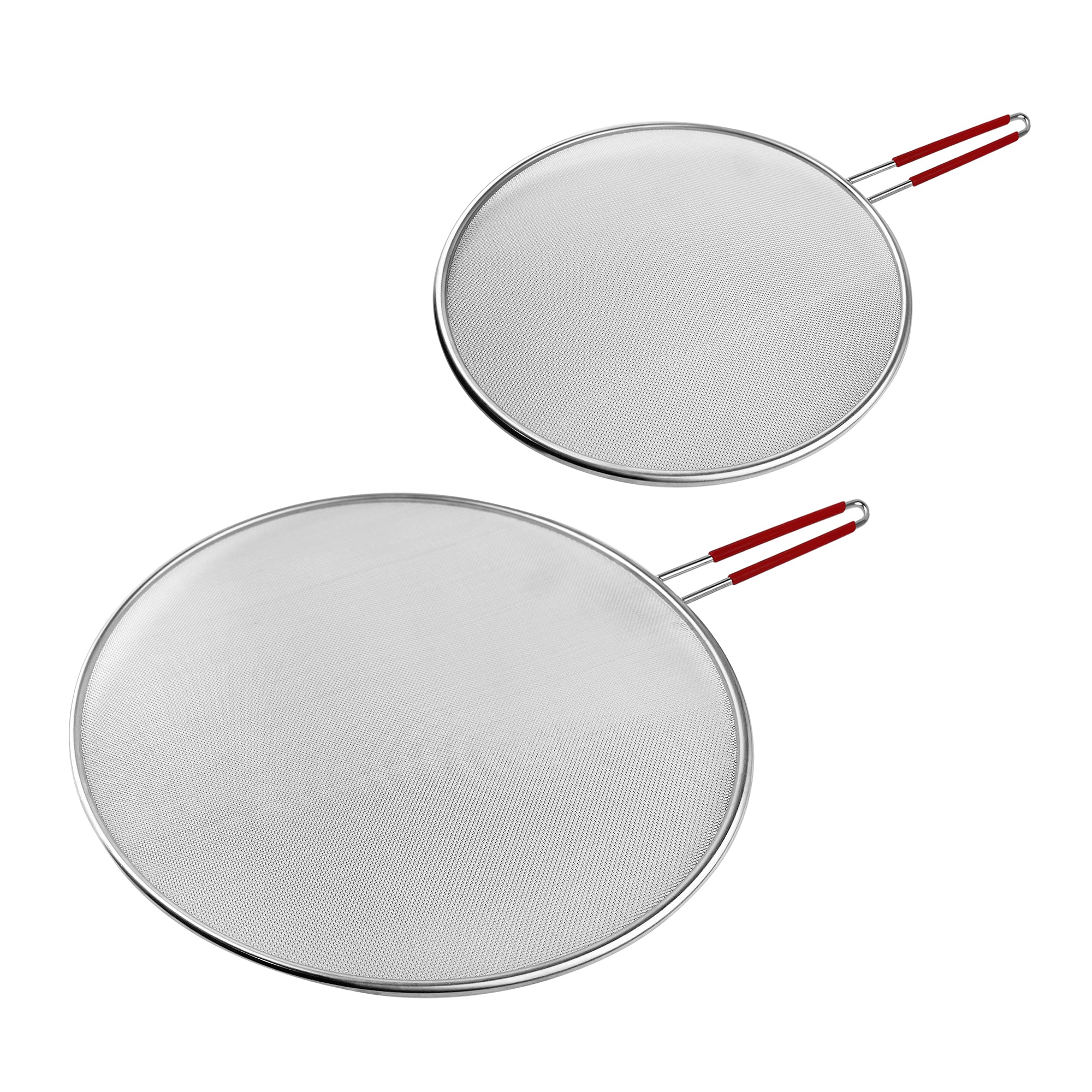 Splatter Guard Set 2 Pce 330mm & 250mm Red