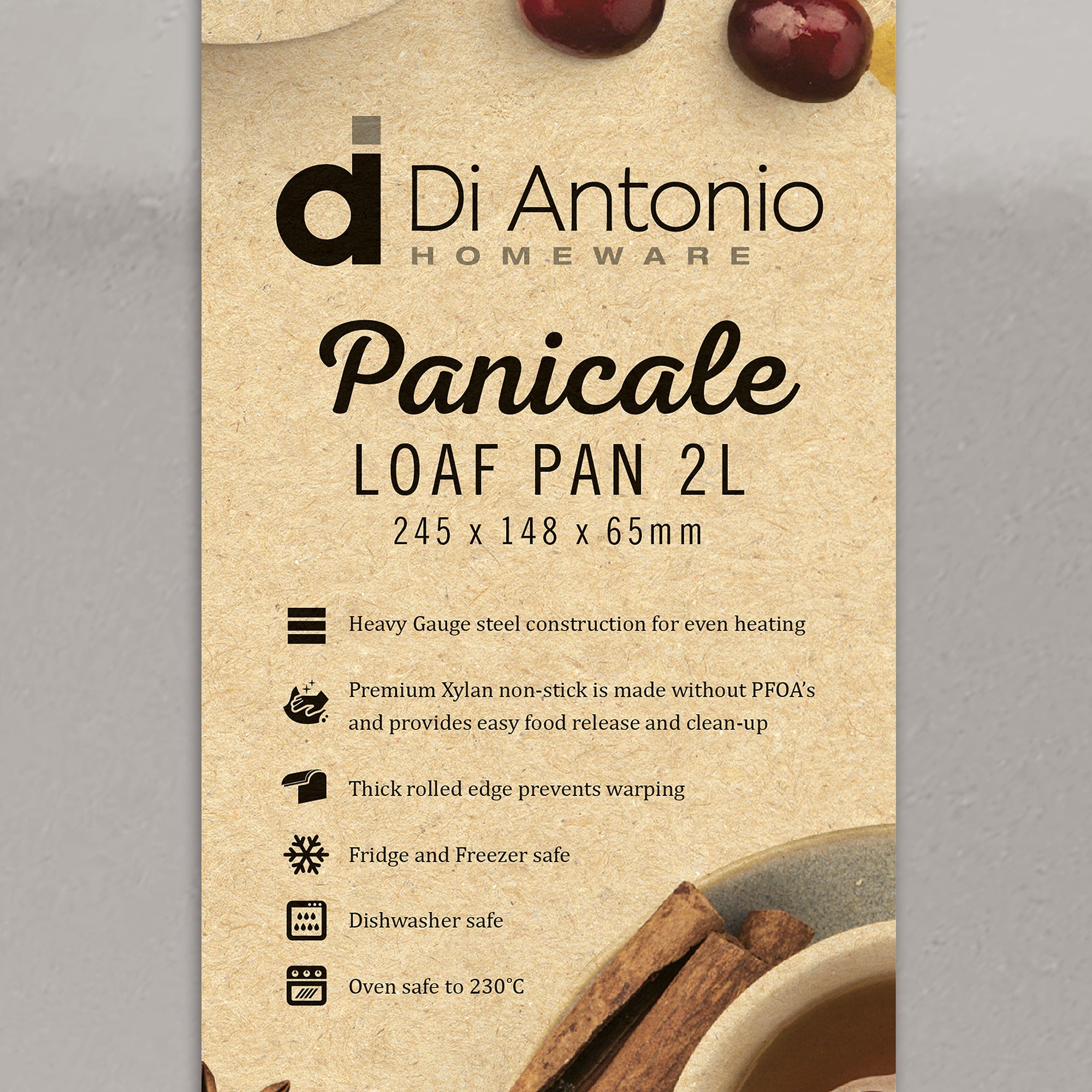Loaf Pan 2lb 245x148x65mm Panicale