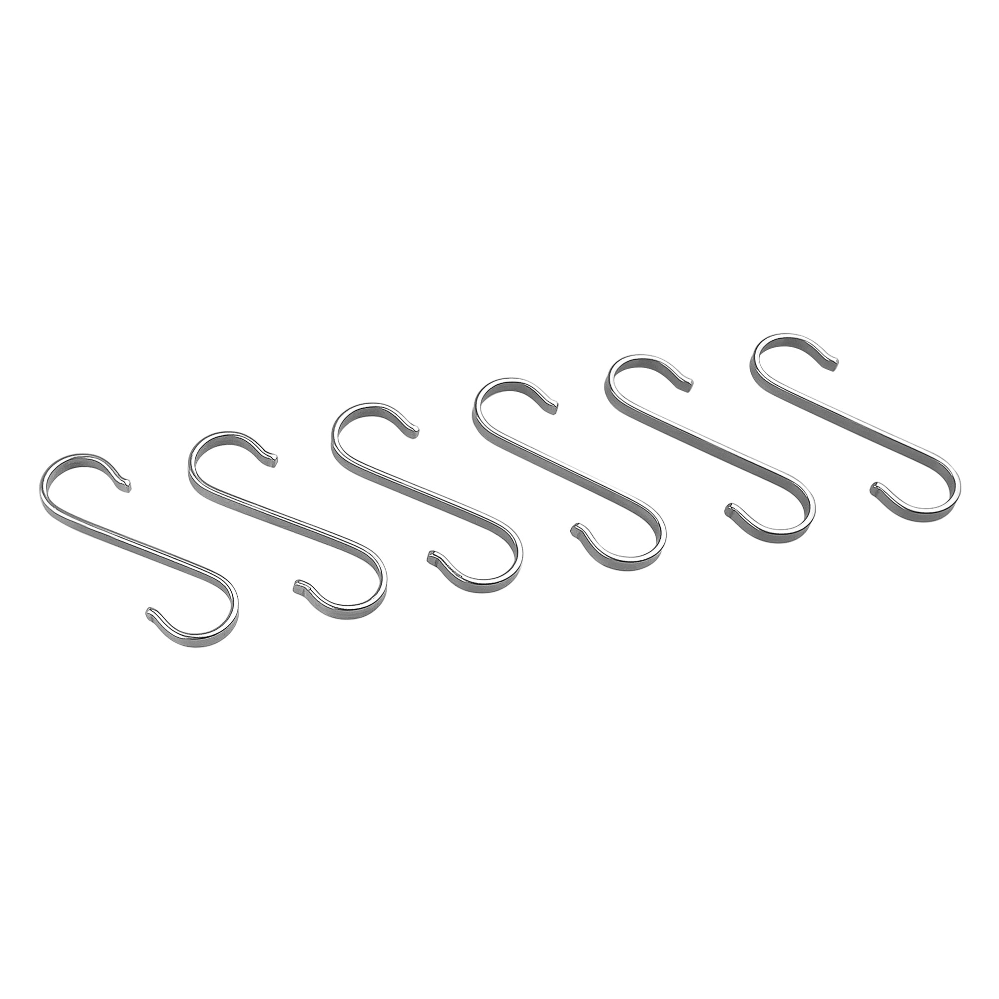 Hanging Hooks 80x20mm Set of 6 Stainless Steel