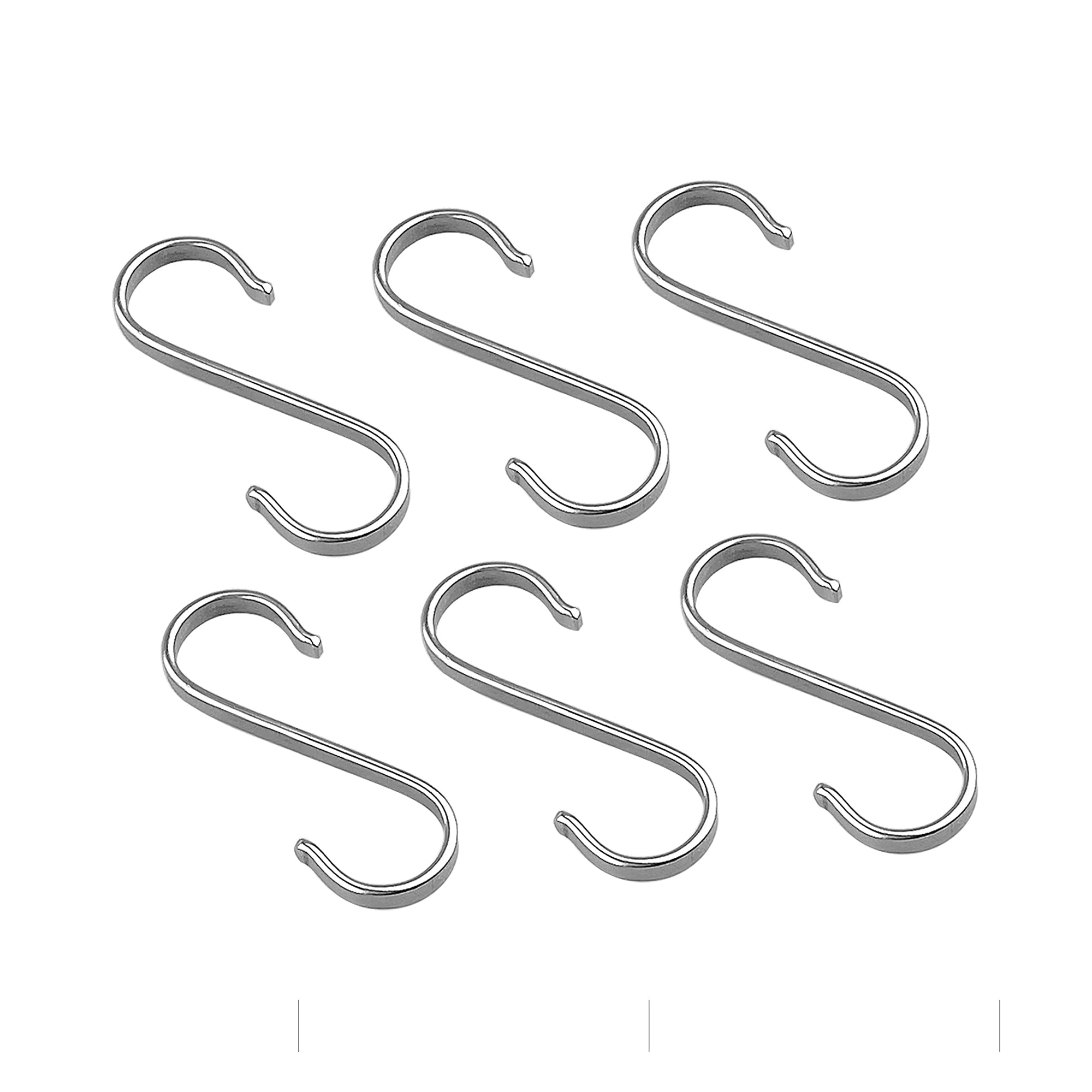 Hanging Hooks 100x35mm Set of 6 Stainless Steel