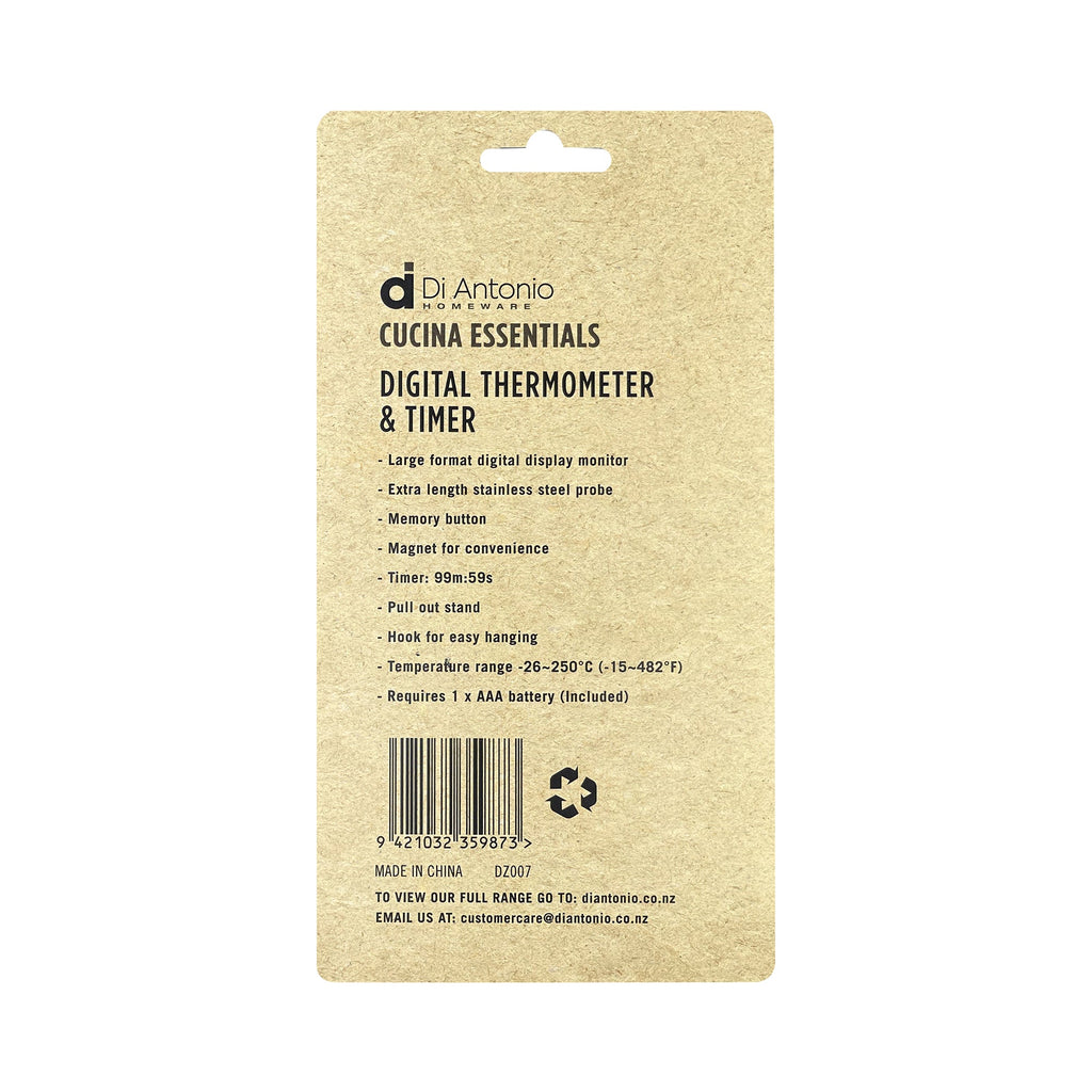 Thermometer Digital with Probe Includes Battery