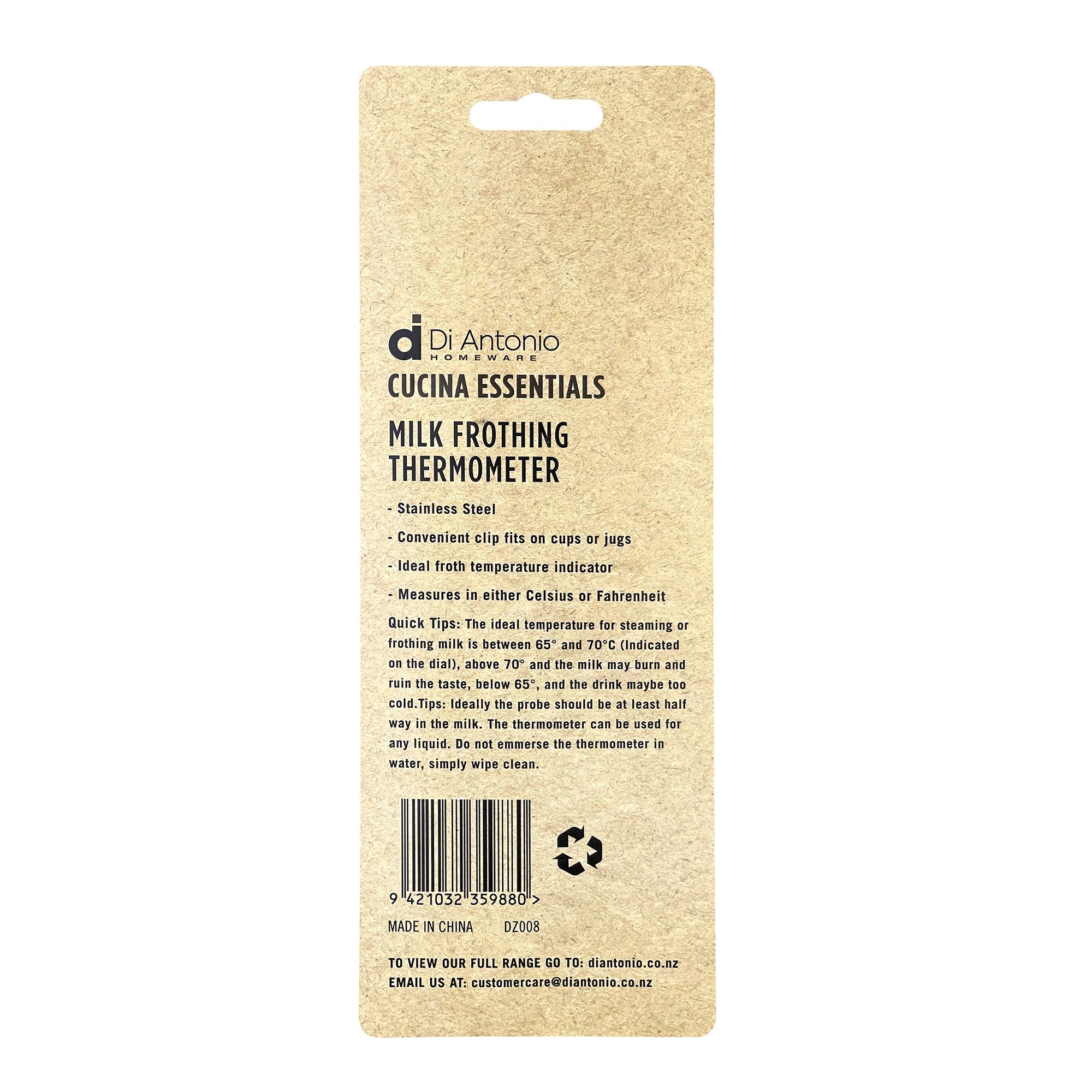 Thermometer Milk Frothing with Fixing Clip