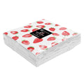 Paper Napkins / Serviettes 330x330mm Pack of 20 Summer Fruit Strawberries