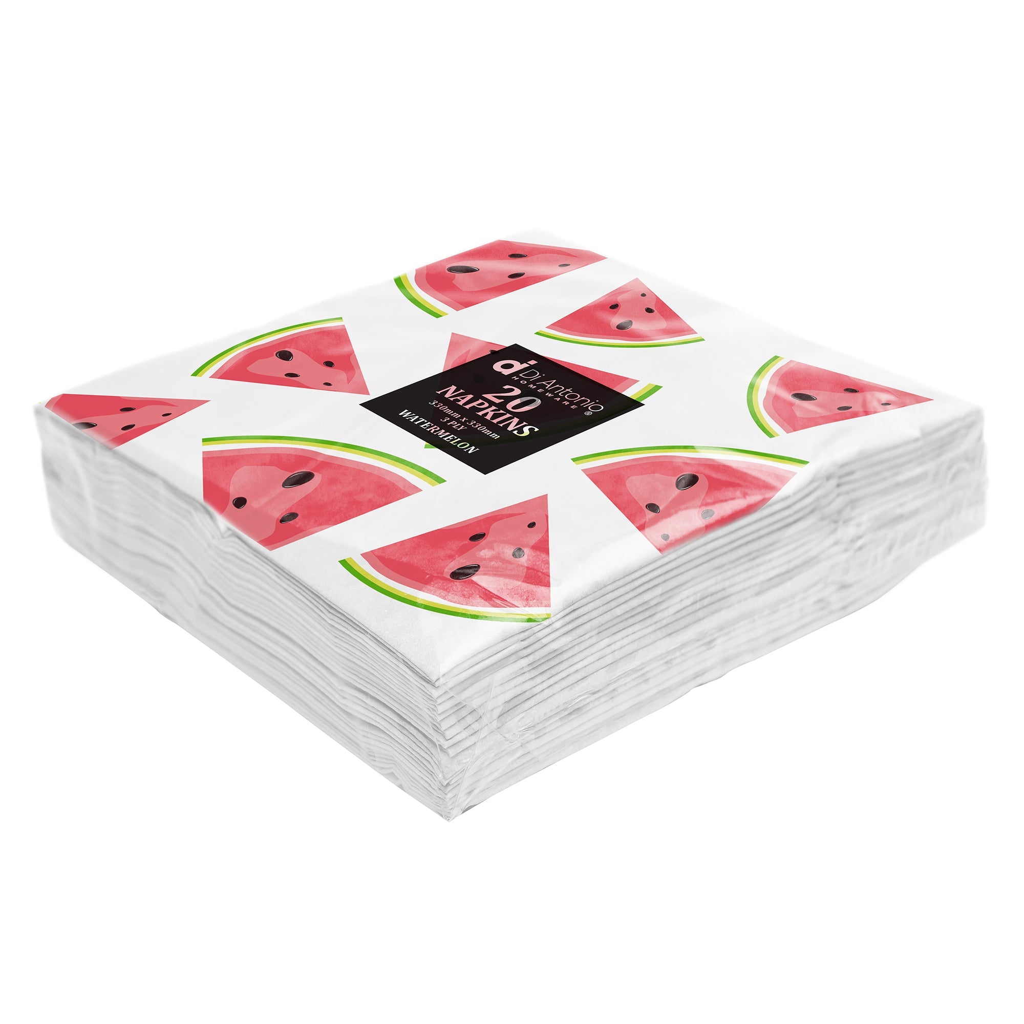 Paper Napkins / Serviettes 330x330mm Pack of 20 Summer Fruit Watermelon