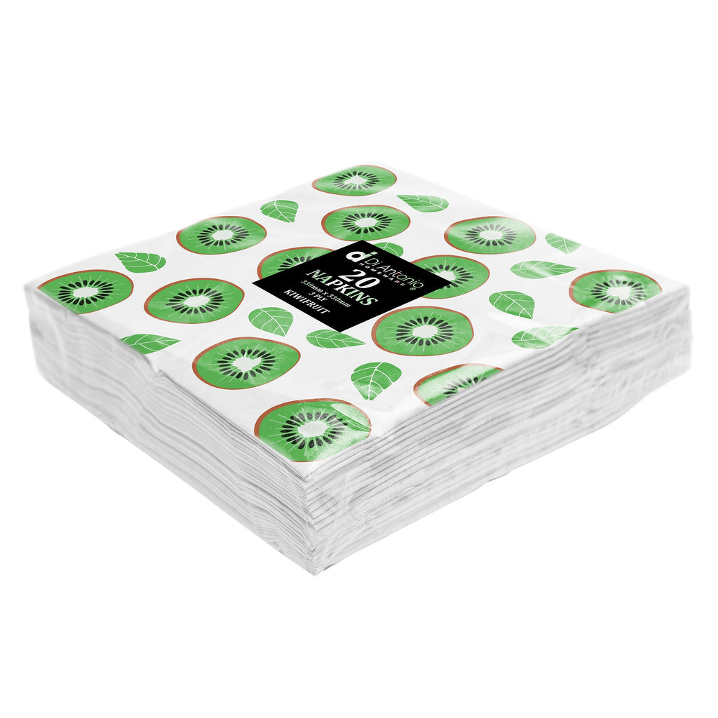 Paper Napkins / Serviettes 330x330mm Pack of 20 Summer Kiwifruit