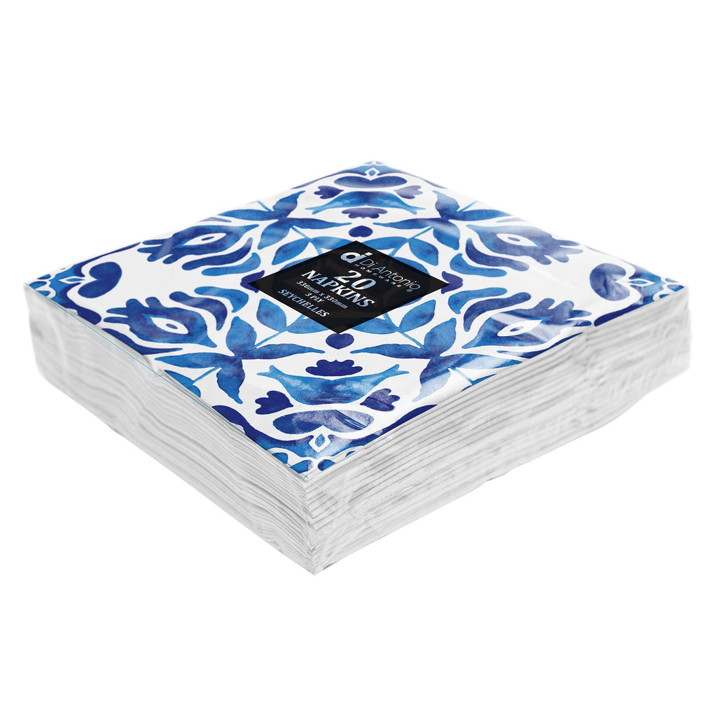 Paper Napkins / Serviettes 330x330mm Pack of 20 Seychelles