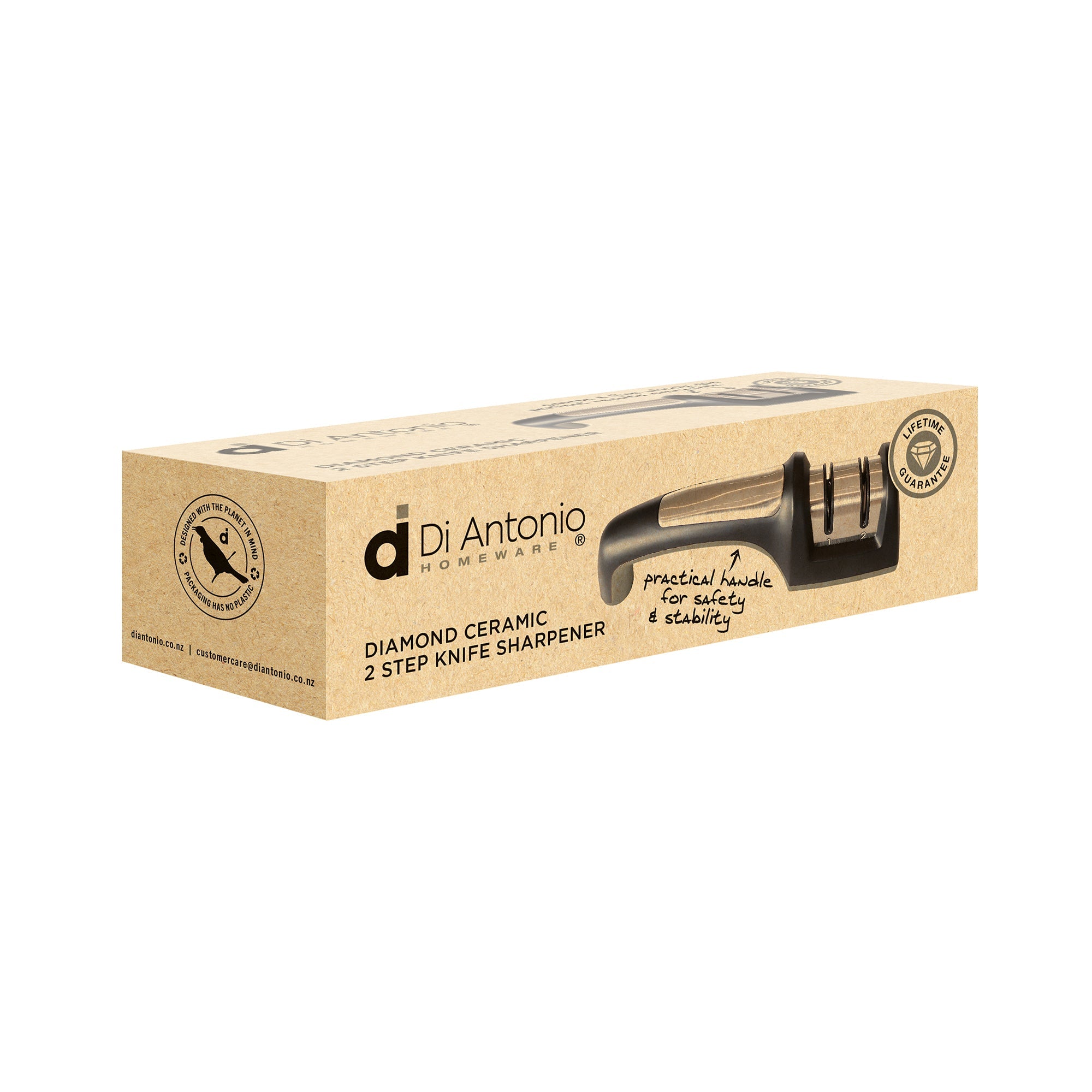 Knife Sharpener 2 Step Black & Grey